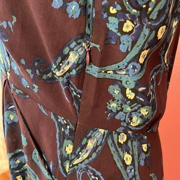 Cabi Treasure Paisley Crossover Style V Neck Midi Dress Style 3461 - Picture 8 of 12